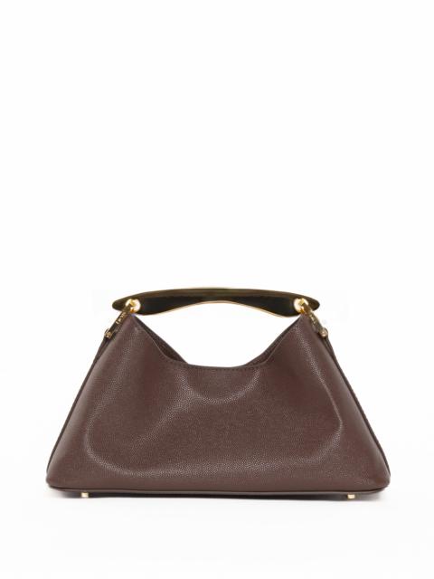 Elleme Mini Boomerang Leather Caviar Dark Brown