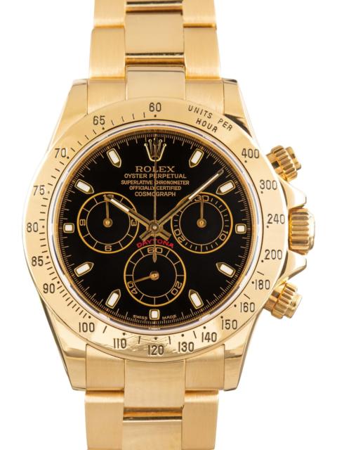 ROLEX Used Rolex Daytona Yellow Gold 116528 Black Dial