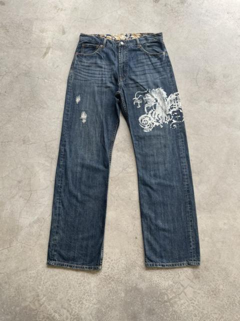 Other Designers Japanese Brand - Vintage Karakuri Tamashii Dragon Printed Jeans