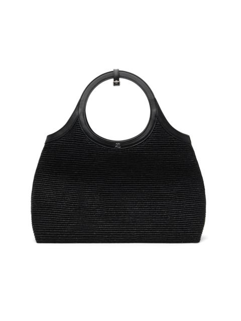 courrèges Black Raphia Holy Day Tote