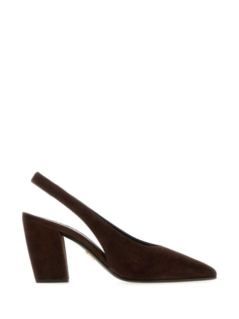 Prada Prada Women Brown Suede Pumps