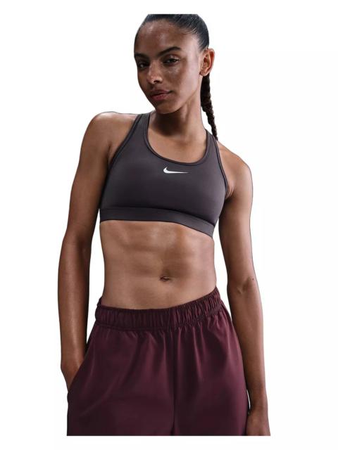 Nike Women's Swoosh Medium Support Padded Sports Bra -Grey