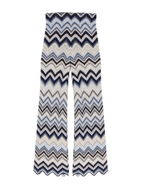 maje Crochet trousers in Blue /Ecru at Nordstrom