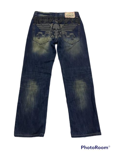 Other Designers Japanese Brand - Vintage Red Pepper Embroidery Skull Jeans