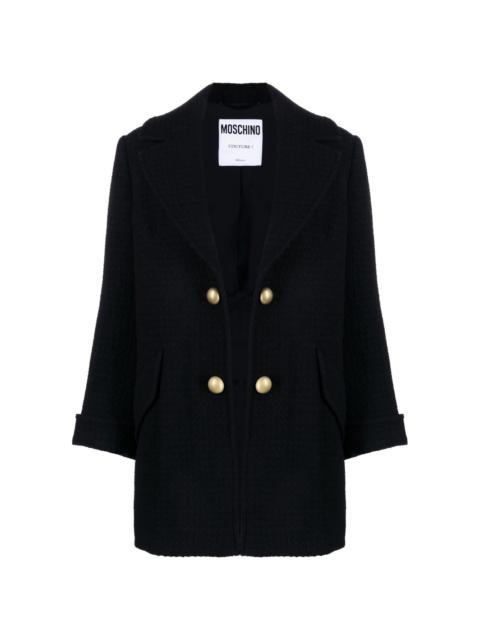 Moschino open-front virgin wool coat