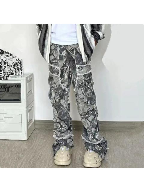 Japanese Brand - Stacked Flared Camo Cargo Pant