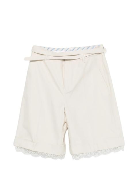 VIVETTA Vivetta Belted Lace Shorts