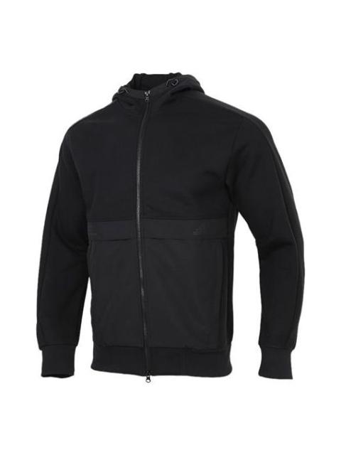 adidas adidas Th Jkt Kn Fabmx Splicing Big Pocket Hooded Jacket Black GP0962