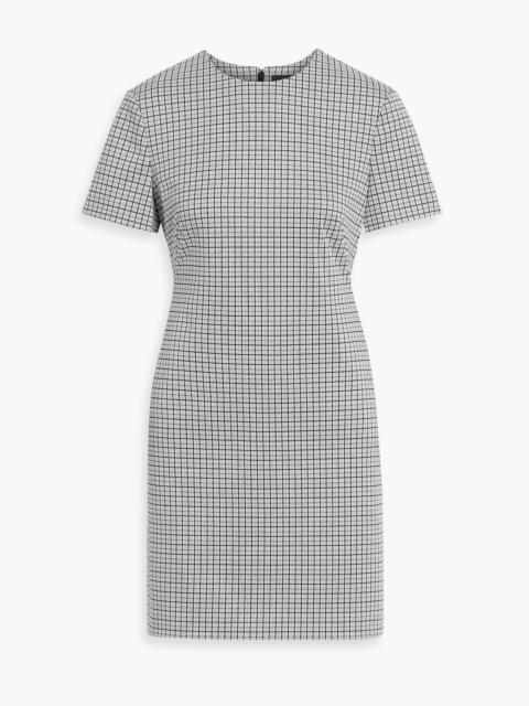 Theory Checked jacquard-knit mini dress