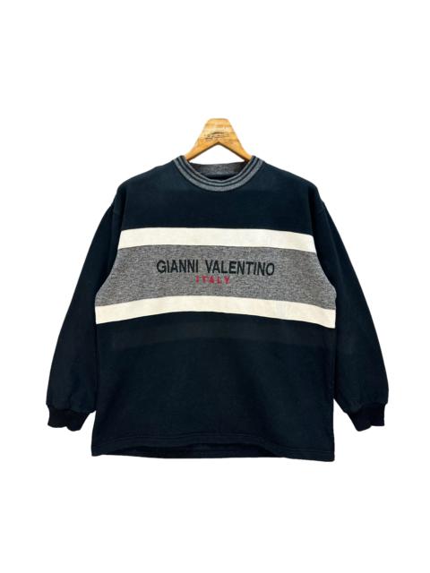 Other Designers GIANNI VALENTINO EMBROIDERY BIG LOGO SWEATER #8899-036