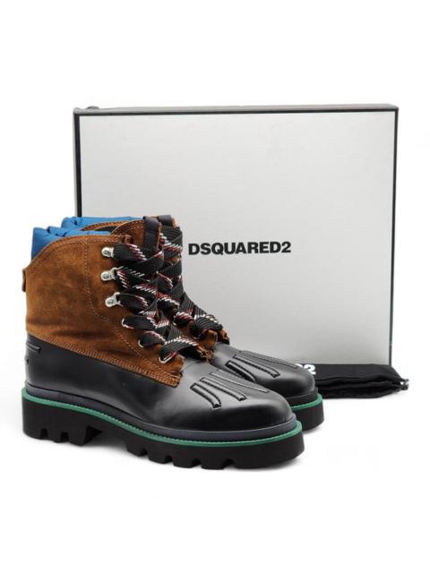 DSQUARED2 Dsquared2 Rubber and Leather Hiking Duck Boots Black 44 11US $1220