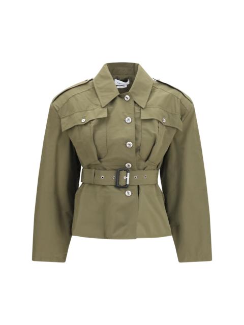 Alexander McQueen Alexander McQueen Cropped Belted Jacket Woodland Green