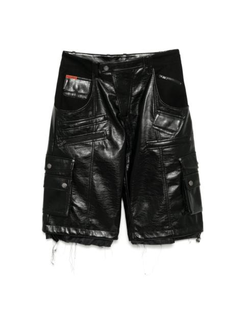leather shorts