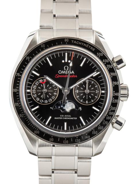 OMEGA Used Stainless Steel Omega Speedmaster Moonphase Black Dial