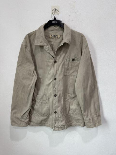 Other Designers Kansai Yamamoto - JAPAN BRAND VINTAGE KANSAI HUNTING JACKET HERRIGBONE