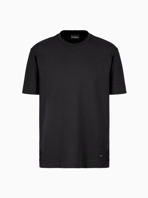 EMPORIO ARMANI JACQUARD JERSEY T-SHIRT