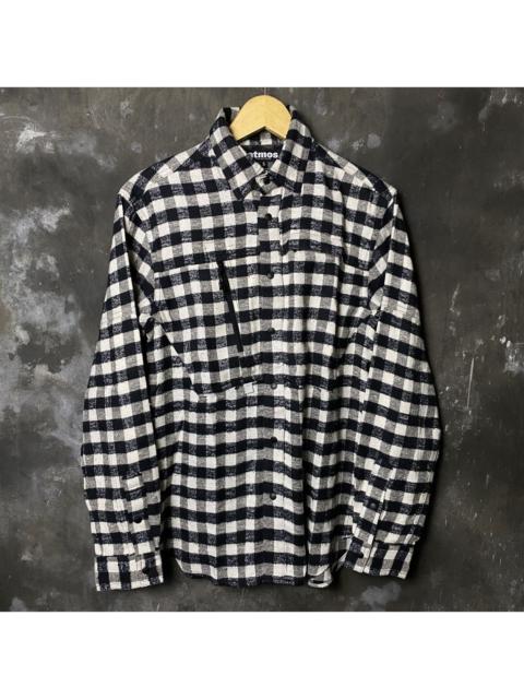 Other Designers Japanese Brand - Atmos checkered plaid flannelshirt with pocket zip