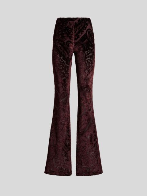 Etro JACQUARD CHENILLE TROUSERS WITH LACE EFFECT