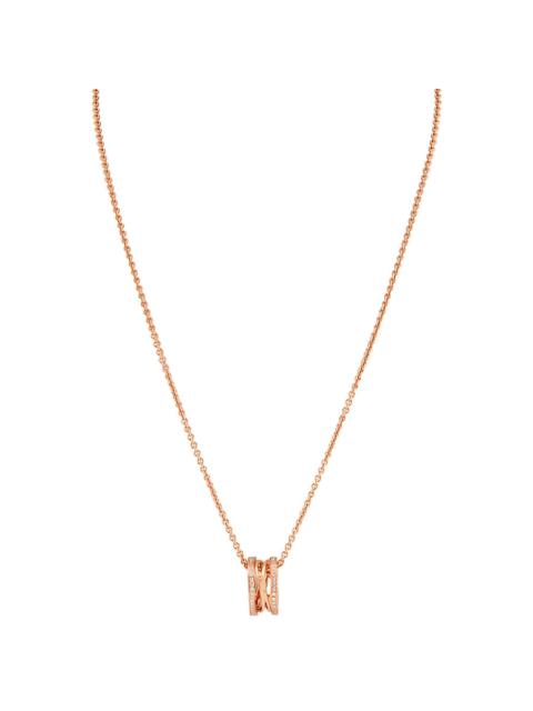 Bvlgari B.Zero1 18K Rose Gold Diamond Pave Necklace 354195