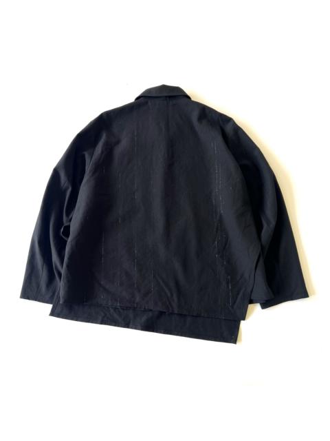 Pour Deux Black Layered Tie-Side Jacket