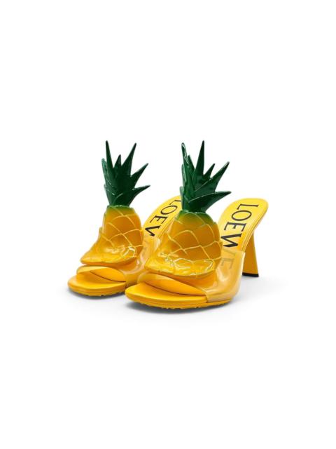 Loewe Petal Pineapple PVC Heeled Sandals 90mm Yellow EU 38 $1400