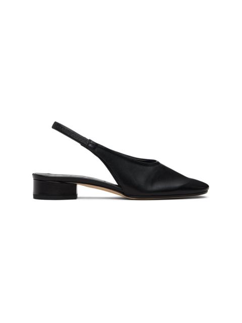 Aeyde Black Dua Slingback Heels