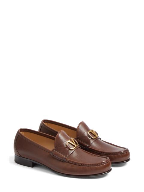Valentino Valentino Garavani VLOGO Loafer in Bark Brown at Nordstrom