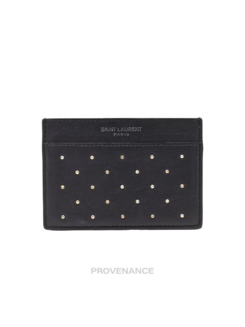 SAINT LAURENT Saint Laurent Paris SLP Card Holder Wallet - Studded