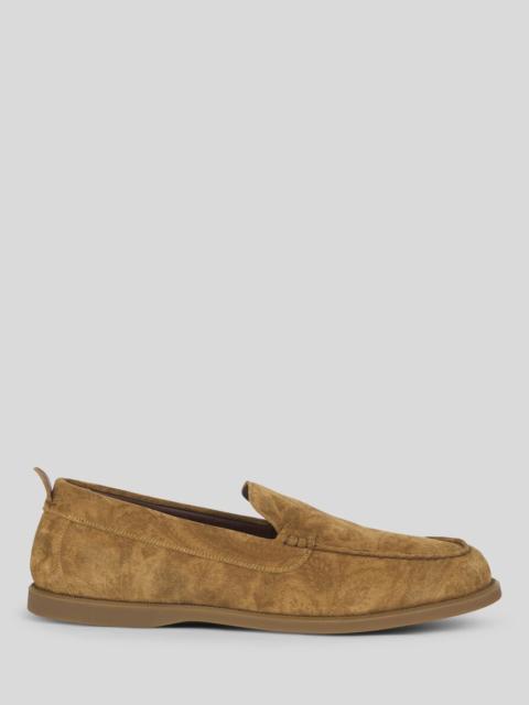 Etro PRINTED SUEDE SLIP-ON SHOES