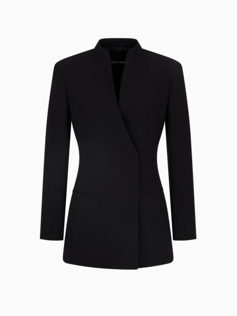 GIORGIO ARMANI DOUBLE-BREASTED JACKET IN SILK CADY