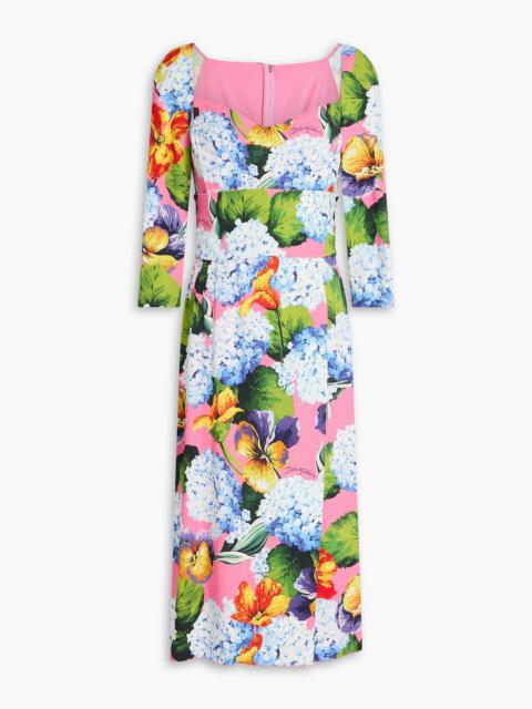 Dolce & Gabbana Floral-print crepe midi dress