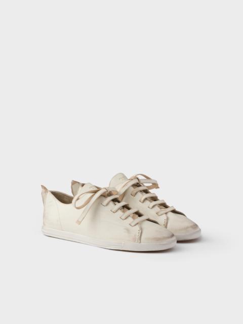 Prada Antiqued leather sneakers