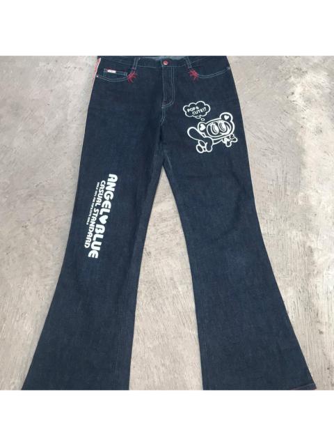 Angel blue japan designer flared denim pants
