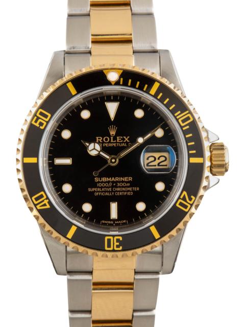 ROLEX Used Rolex Submariner Ref 16613 Black Dial