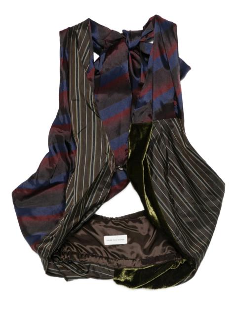 Dries Van Noten striped colour-block vest