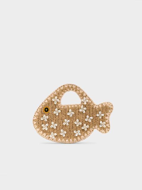 SIMONMILLER SIMONMILLER Puka Fish Raffia Handbag in Natural at Nordstrom