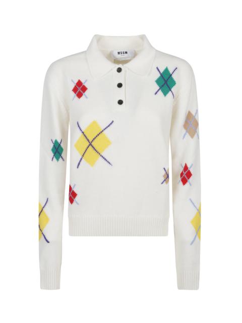 MSGM Knitted polo shirt