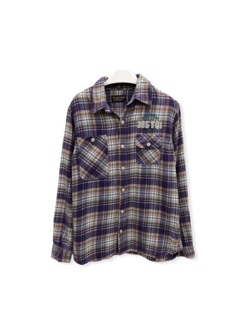 Other Designers Japanese Brand - Japanese Brand Flash Report Plaid tartan Flannel Shirt 👕