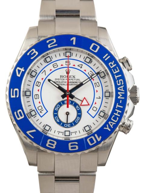 ROLEX Men's Rolex Yacht-Master II White Dial 116680 Blue Bezel