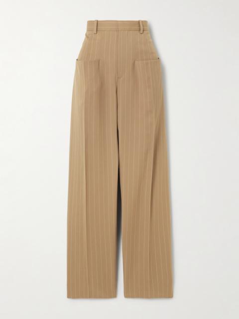 Victoria Beckham Pinstriped Wool Wide-leg Pants
