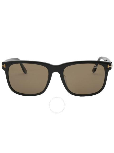 Tom Ford Stephenson Polarized Brown Square Men's Sunglasses FT0775 01H 56