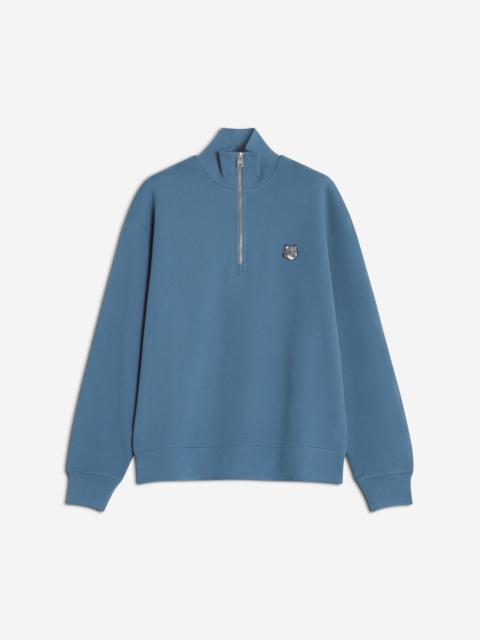 Maison Kitsuné FOX HEAD COMFORT HALF ZIP SWEATSHIRT