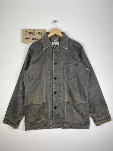 United Arrows Vintage Y2K Denim Chore Jacket Workwear Style Button Up