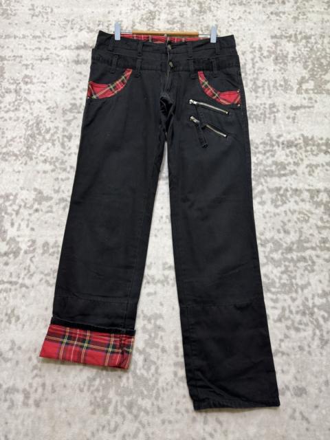 Hysteric Glamour Vintage Archive Double Waist Punk Plaid Zip Detail Pant