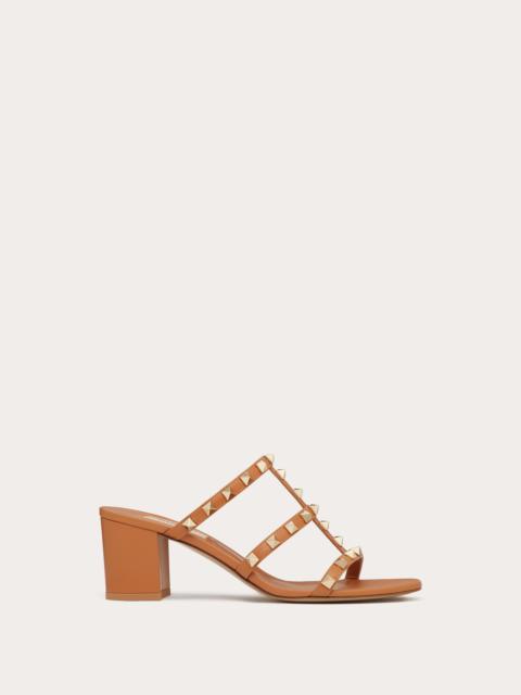 Valentino ROCKSTUD CALFSKIN LEATHER SLIDE SANDAL 60 MM