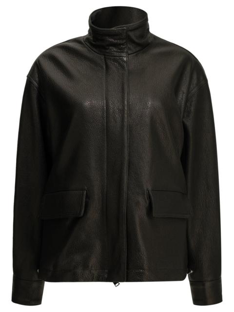 Other Designers Semper Nappa Leather Jacket Brown Women