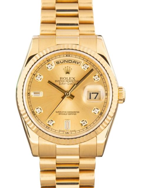 ROLEX Used Rolex Day-Date 36 Yellow Gold 118238 Champagne Diamond Dial