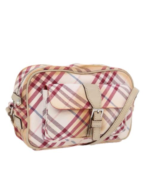 Burberry Burberry Nova Check Blue Label Shoulder Bag Canvas White Red