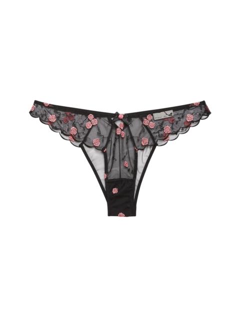 Fleur du Mal Rose & Vine Embroidery Cheeky