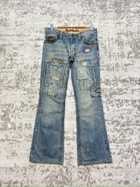 Hysteric Glamour Vintage Back Number Flared Patches Style Low Rise Denim